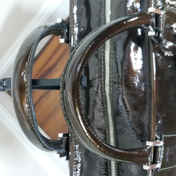 Loewe Amazona 36 Brown Patent Leather Lock and Key - Picture 3 of 16